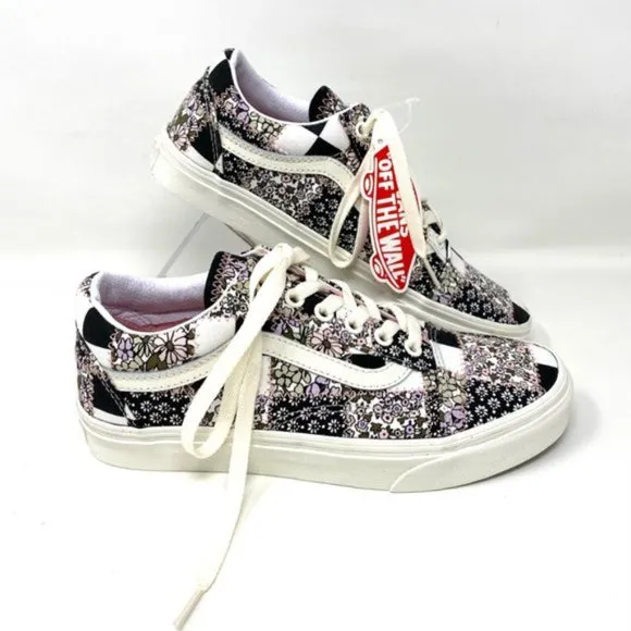 💖MEGA SALE💖VANS  OLD SKOOL Womens Casual Patchwork Floral Low   VN0A38G19FY