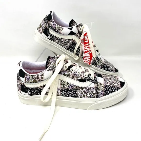 💖MEGA SALE💖VANS  OLD SKOOL Womens Casual Patchwork Floral Low   VN0A38G19FY