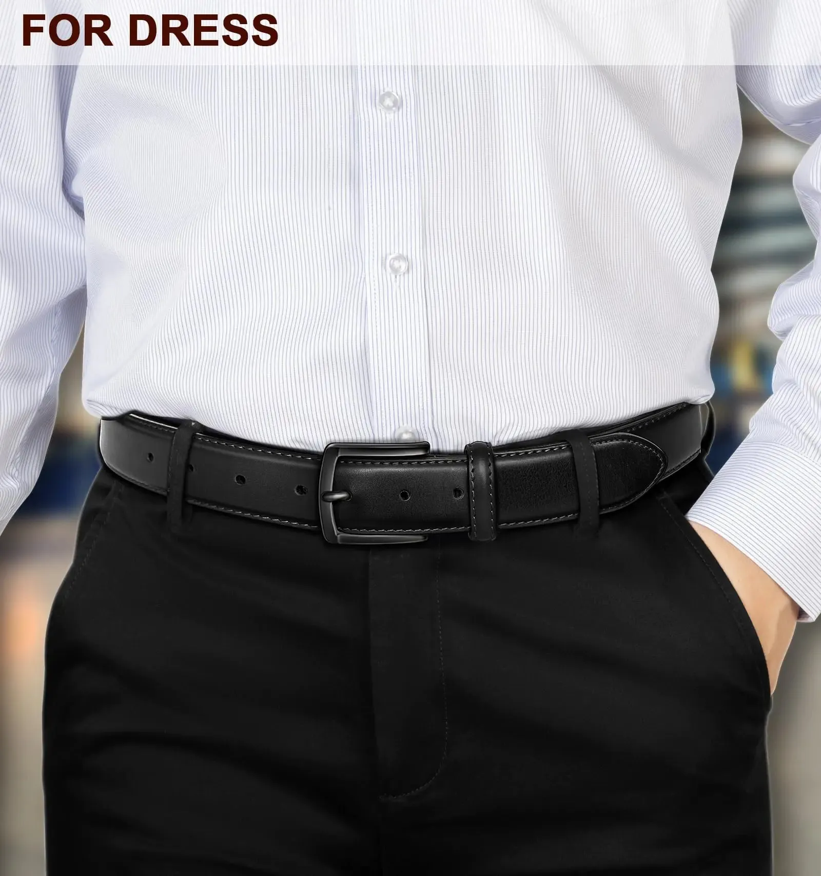 Men Belt 2Pack – Genuine Leather Belt