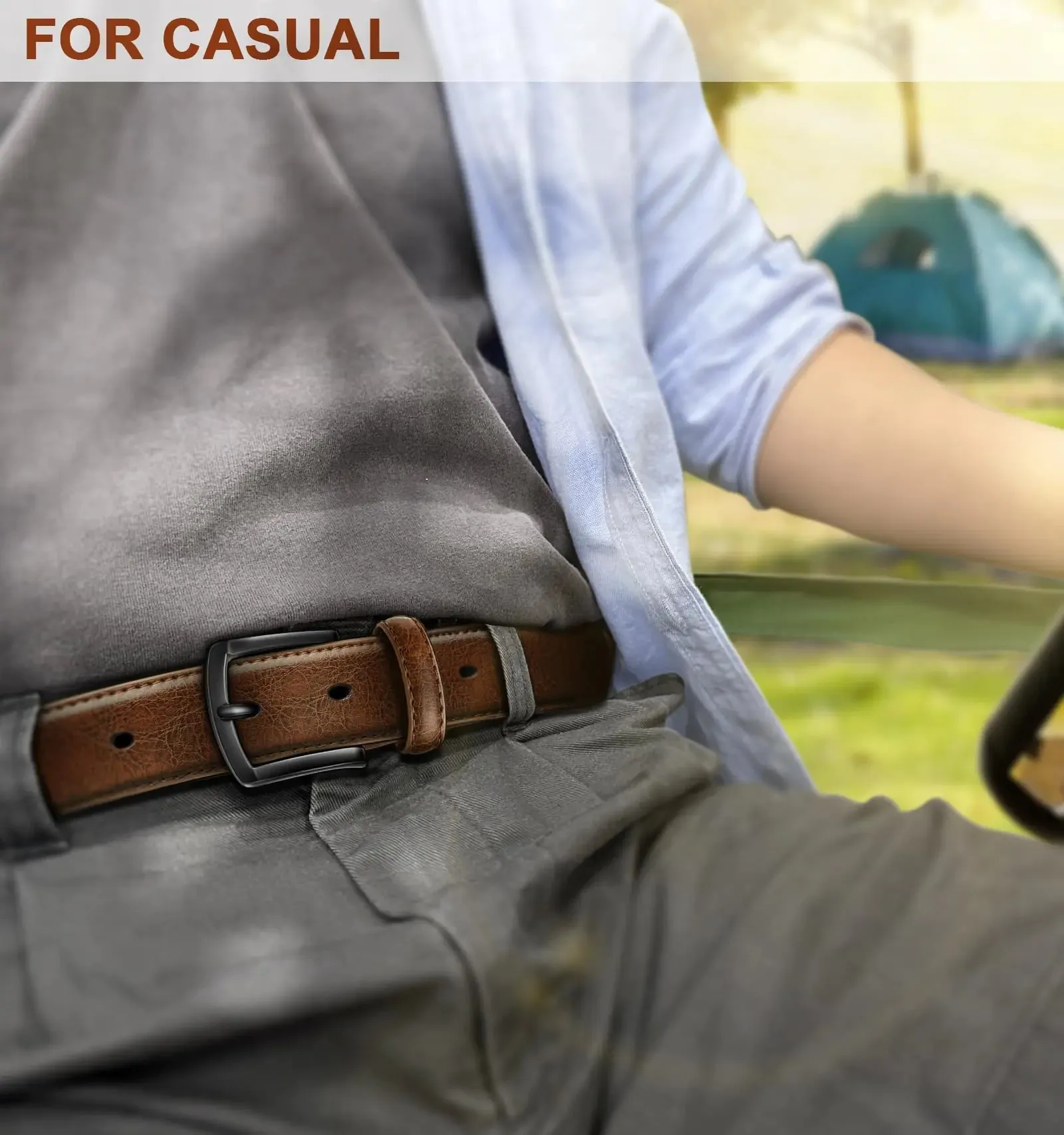 Men Belt 2Pack – Genuine Leather Belt