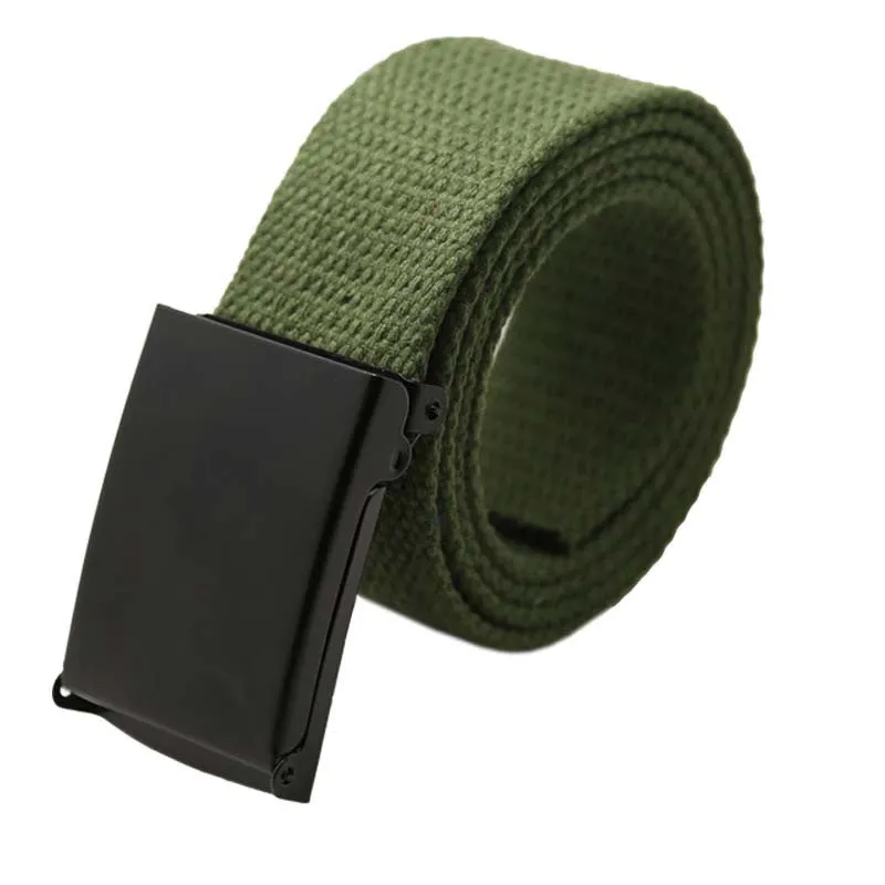 Men Belt Fashion Unisex Army Tactical Waist Belt Jeans Male Casual Luxury Canvas Webbing Waistband