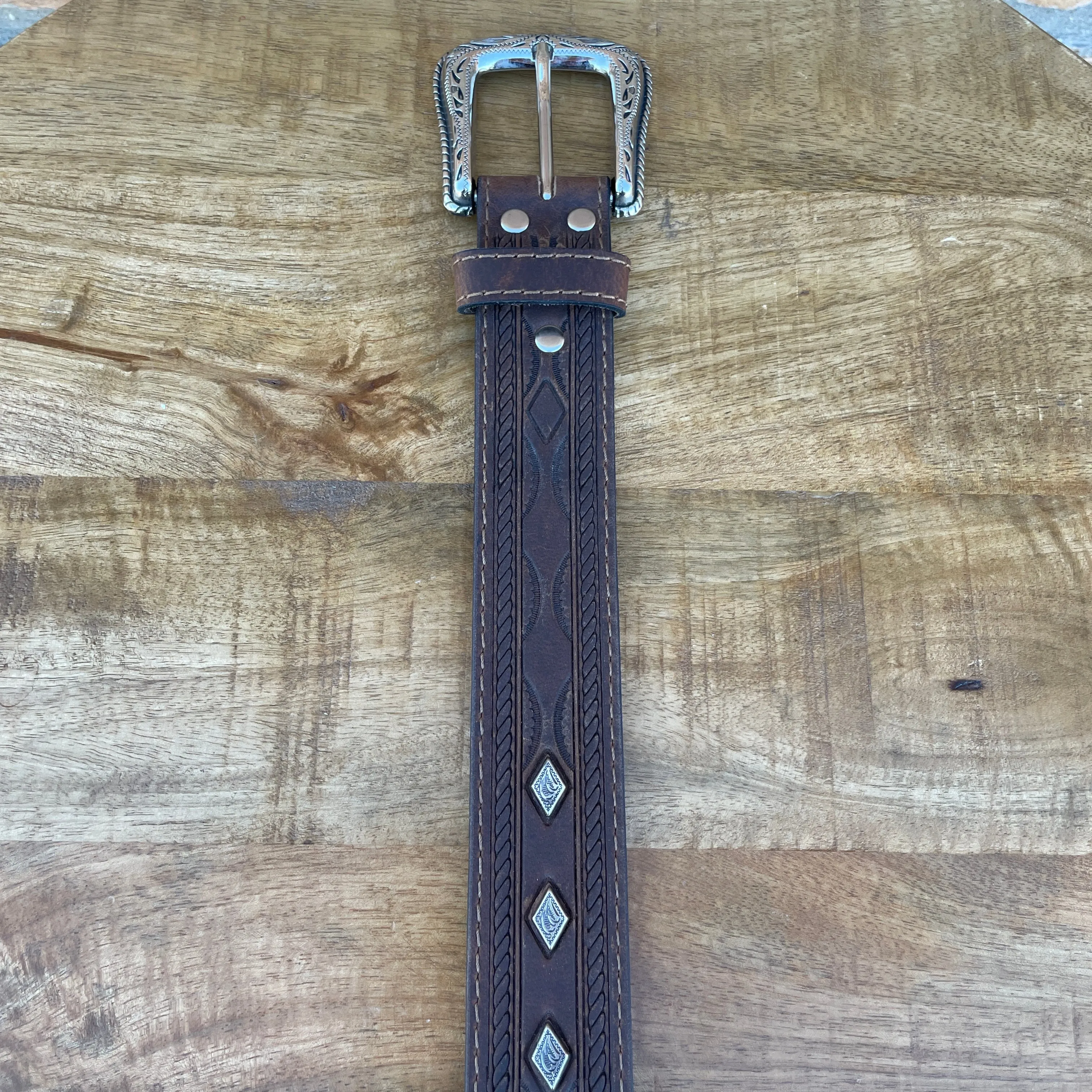 Men’s Ariat Brown Concho Belt