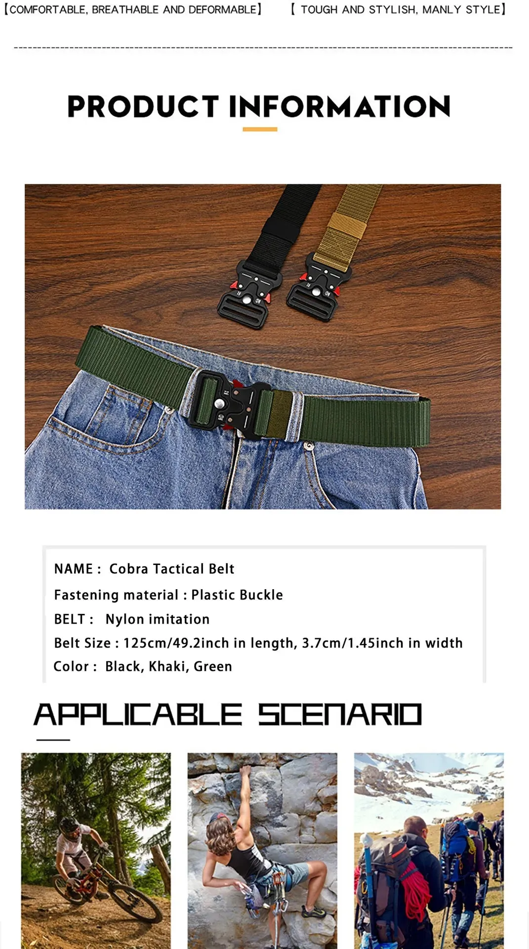 Men's Belt Outdoor