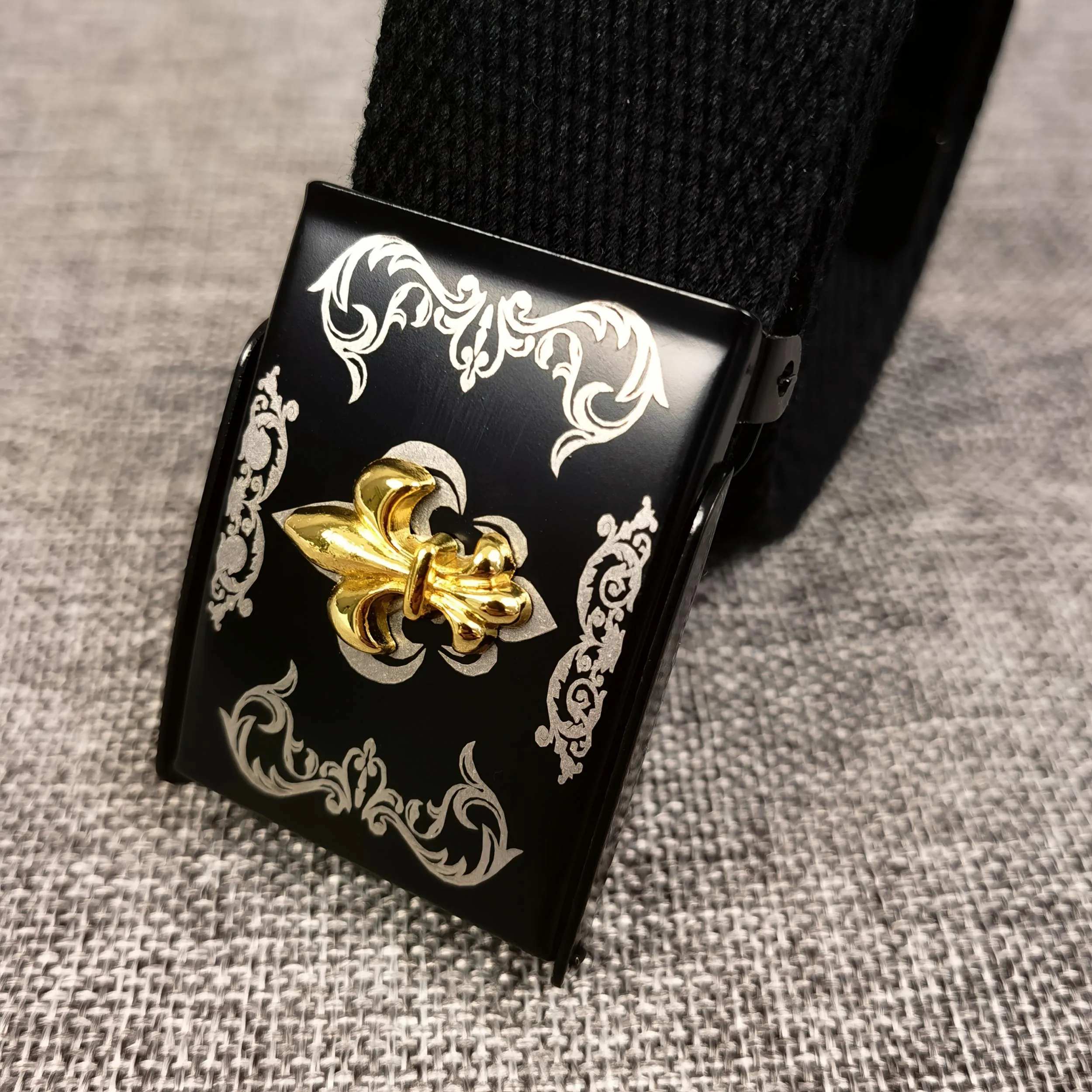 Men'S Casual Canvas Strap Iron Buckle Jeans Pants Belts