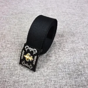 Men'S Casual Canvas Strap Iron Buckle Jeans Pants Belts