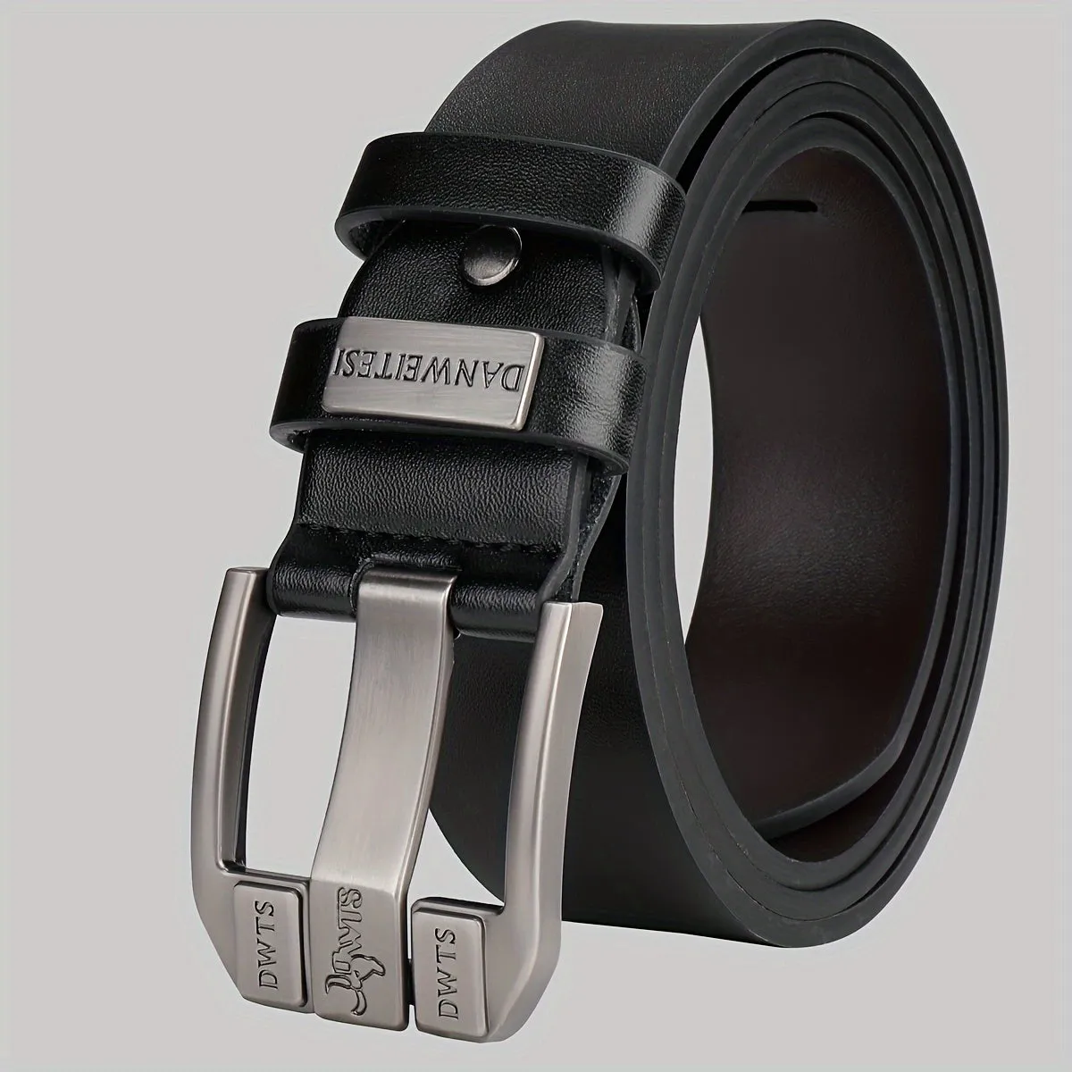 Men's Denim Style Casual Belts with Alloy Buckle