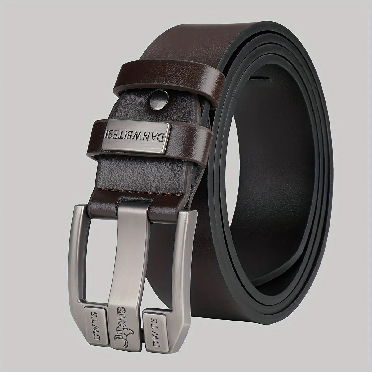 Men's Denim Style Casual Belts with Alloy Buckle