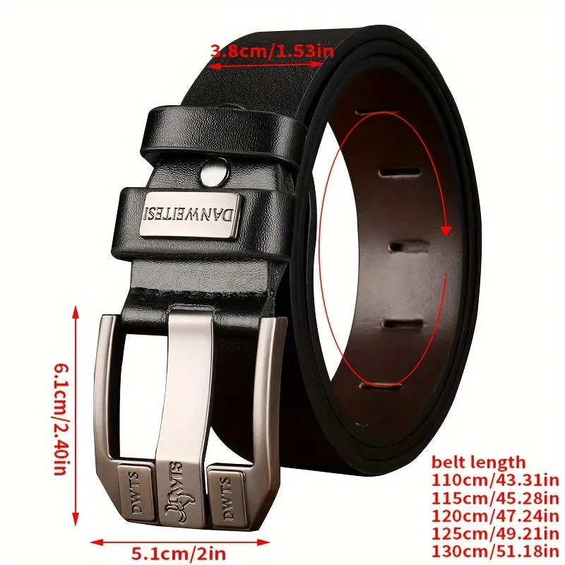 Men's Denim Style Casual Belts with Alloy Buckle