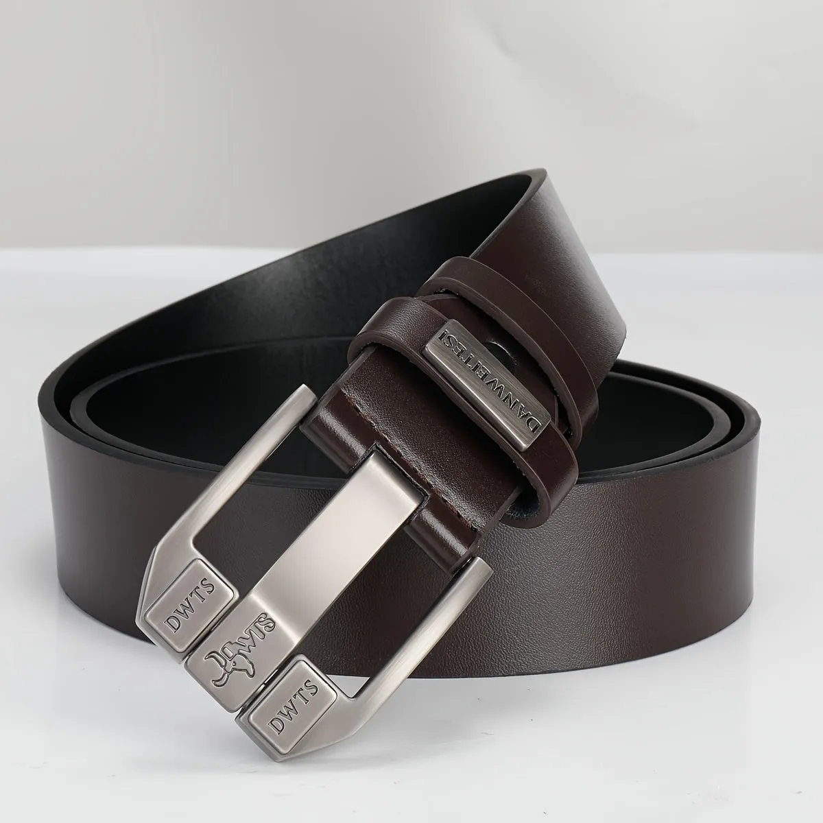 Men's Denim Style Casual Belts with Alloy Buckle