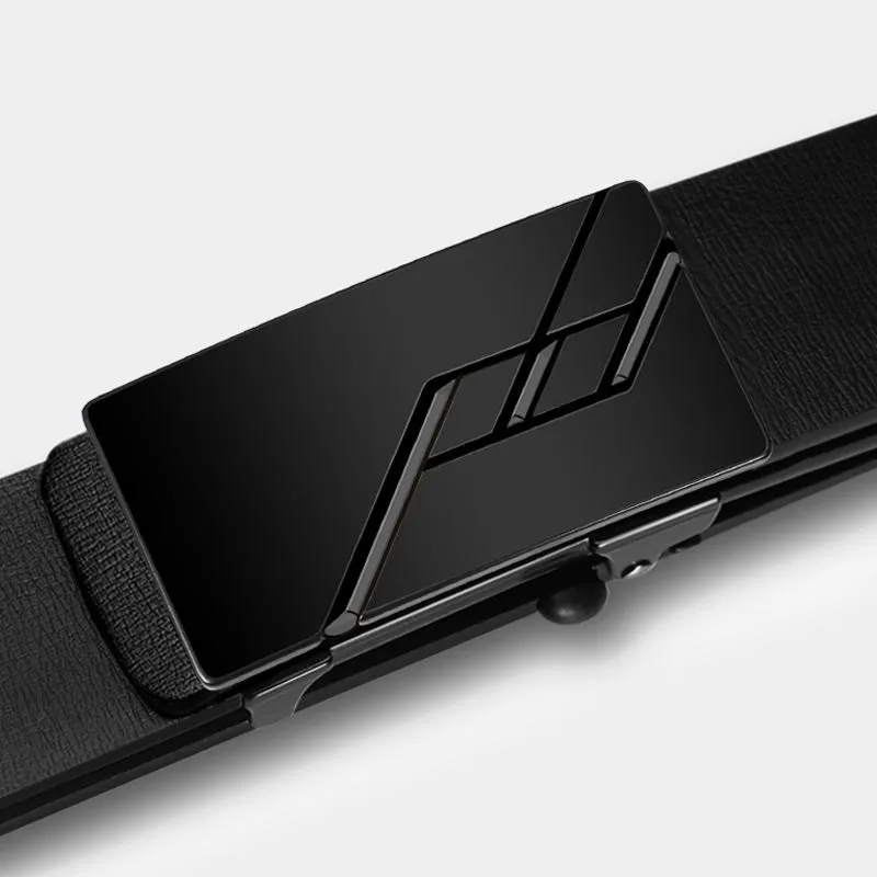 Men's Genuine Leather Toothless Automatic Buckle Cowhide Belt Business Leisure Trend
