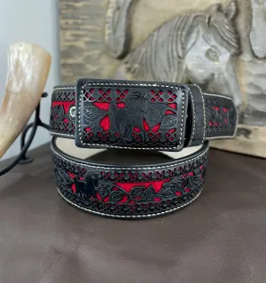 Men's Horse Design Western Belt