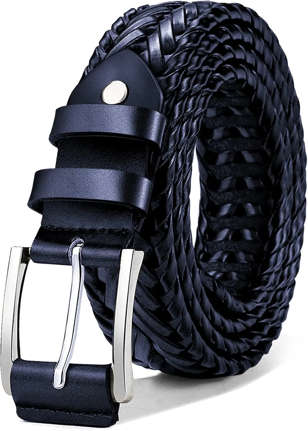 Men's Leather Woven Braided Belts
