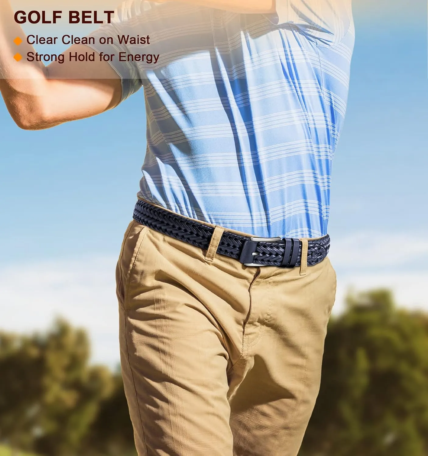 Men's Leather Woven Braided Belts