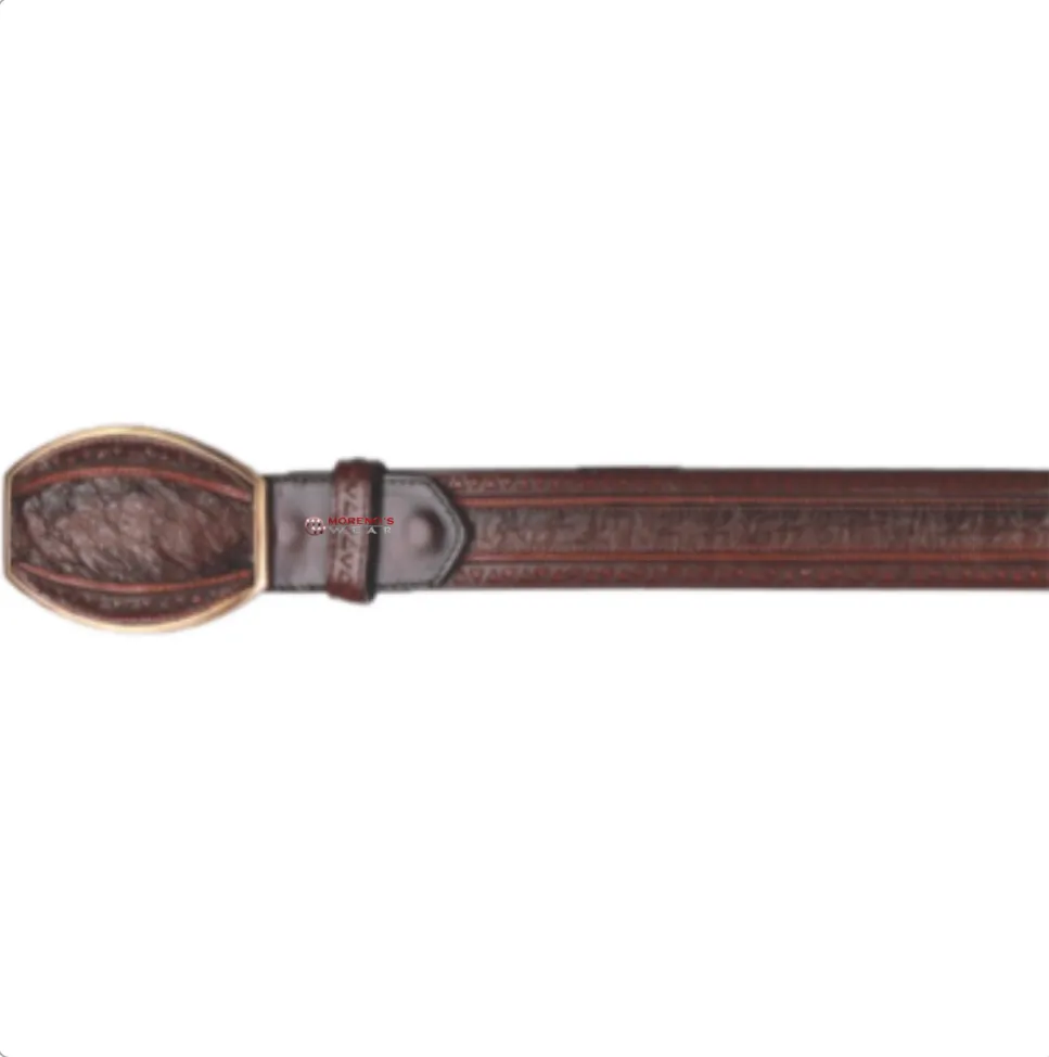 Men’s Los Altos Ostrich Laser Design Belt