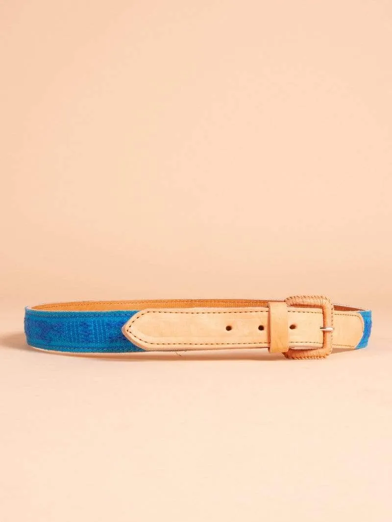 Men's Oaxacan Embroidered Leather Belt