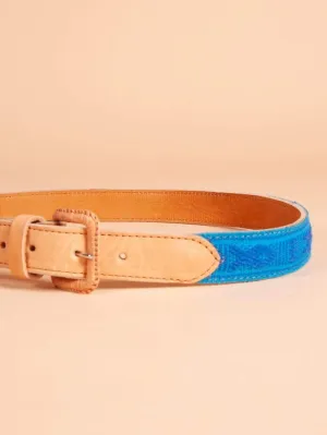 Men's Oaxacan Embroidered Leather Belt