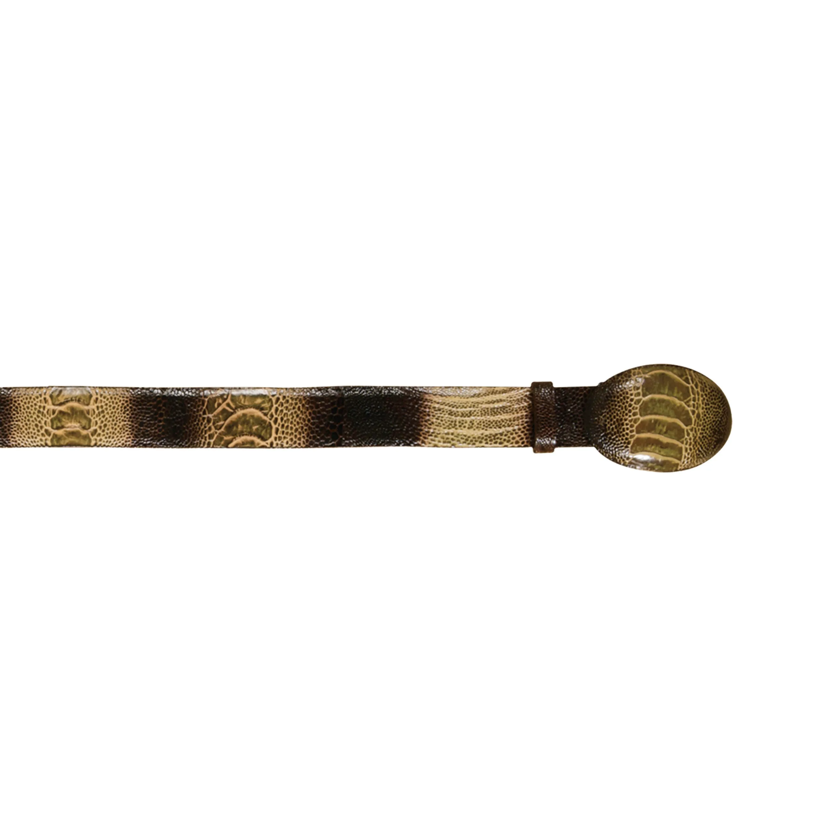 Men's Wild West Ostrich Leg Belt