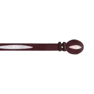 Men's Wild West Stingray Single Stone Belt