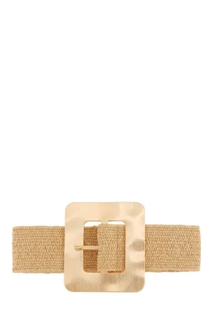 Metal Square Straw Elastic Belt