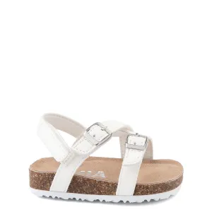 Mini MIA Shoes Violet Baby Sandals - White