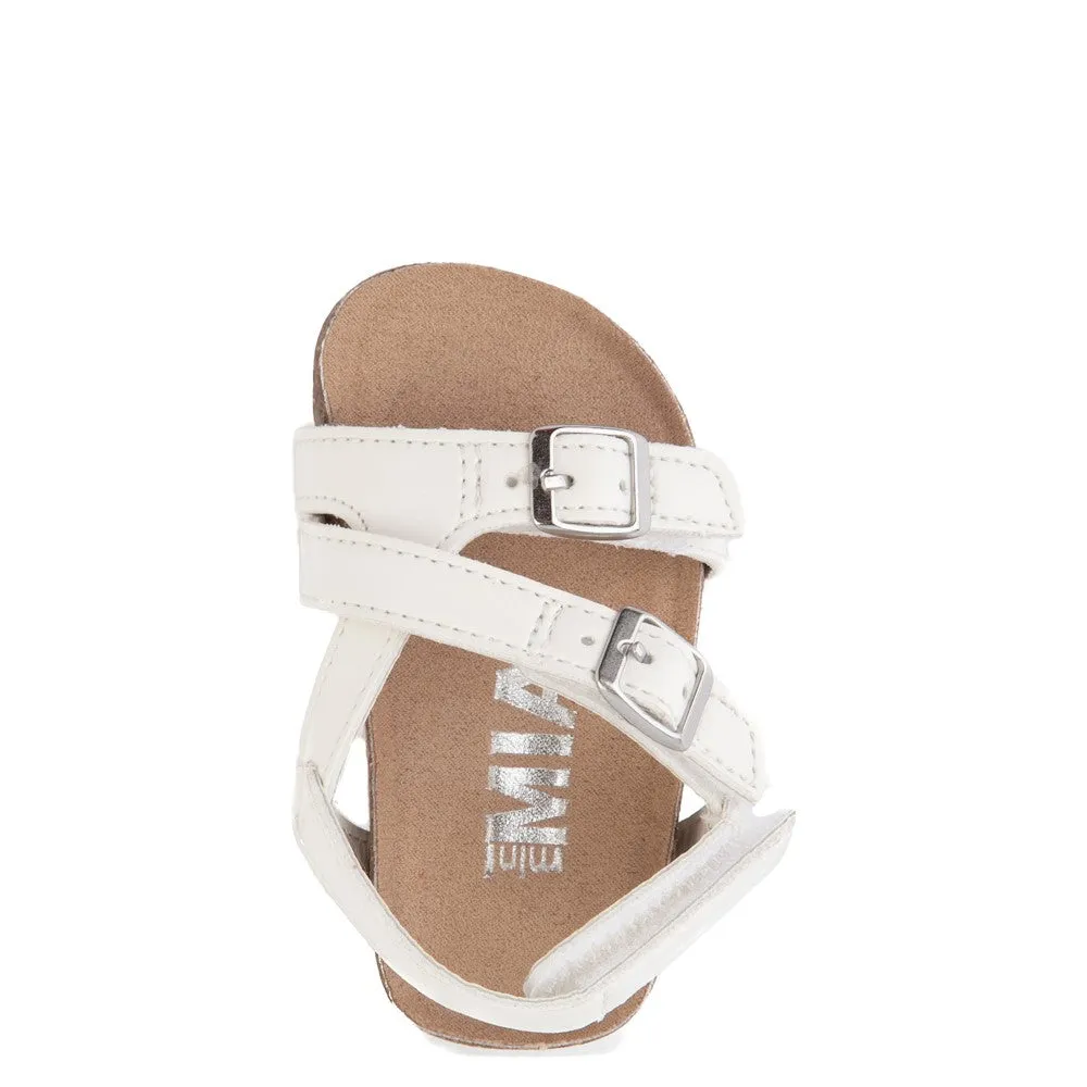 Mini MIA Shoes Violet Baby Sandals - White