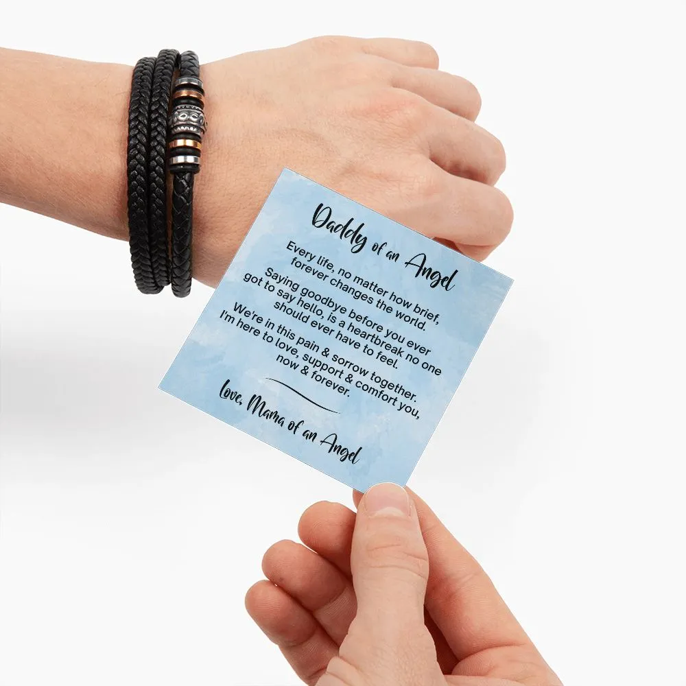 Miscarriage Gift for Husband, Loss of Baby Bracelet from Wife, Infant Loss Keepsake, Stillborn Memorial Present