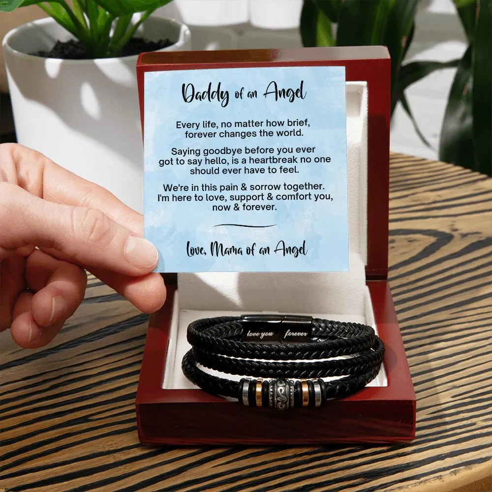 Miscarriage Gift for Husband, Loss of Baby Bracelet from Wife, Infant Loss Keepsake, Stillborn Memorial Present