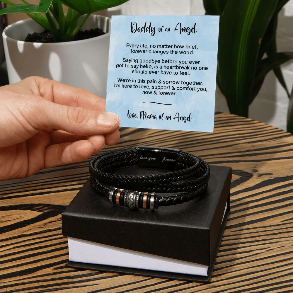 Miscarriage Gift for Husband, Loss of Baby Bracelet from Wife, Infant Loss Keepsake, Stillborn Memorial Present