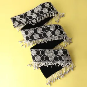 Modarta By Kamakshi Black Embroidered Waist Belt