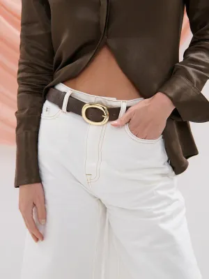 MOLLY EVERYDAY BELT - BROWN/GOLD