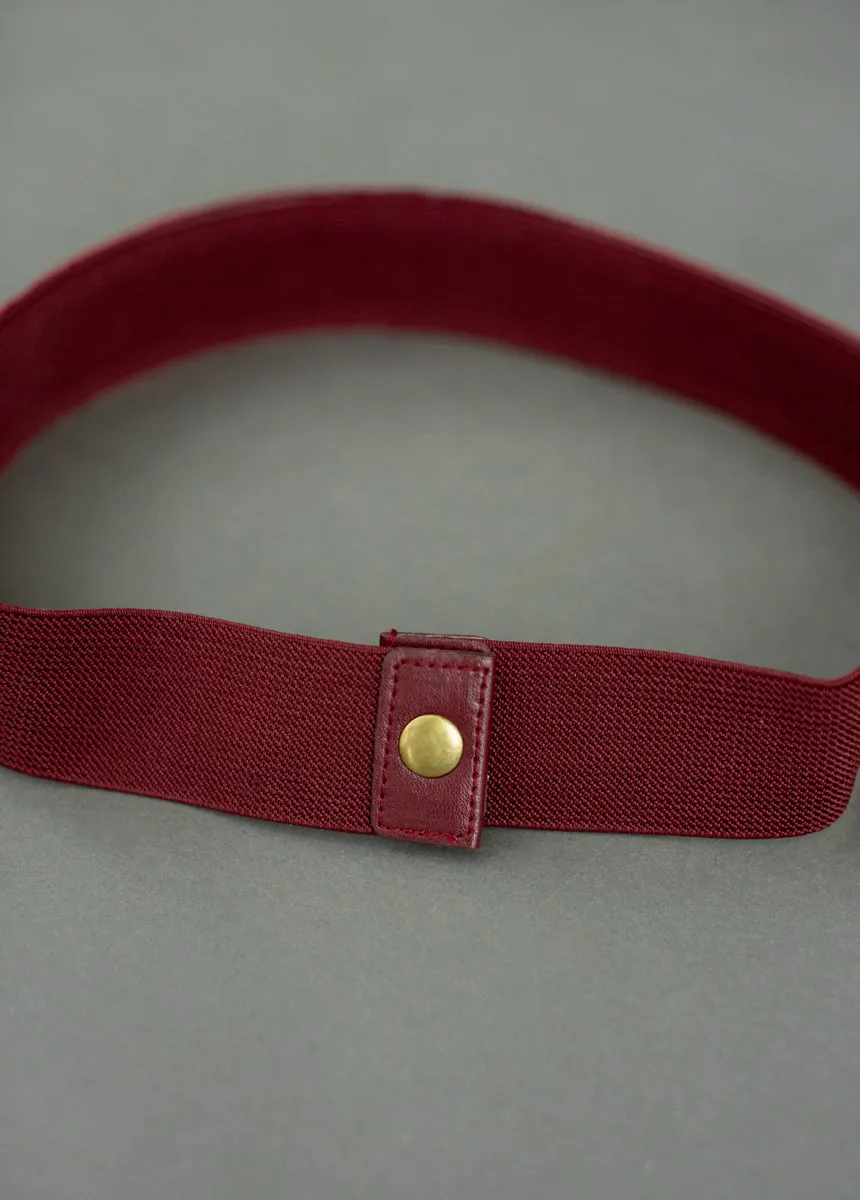 Molly Sequin Belt in Burgundy