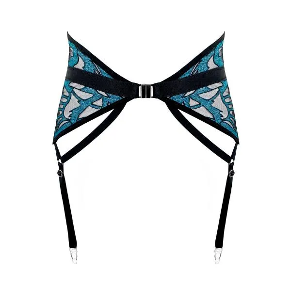 Monarch Garter - Black/Blue -