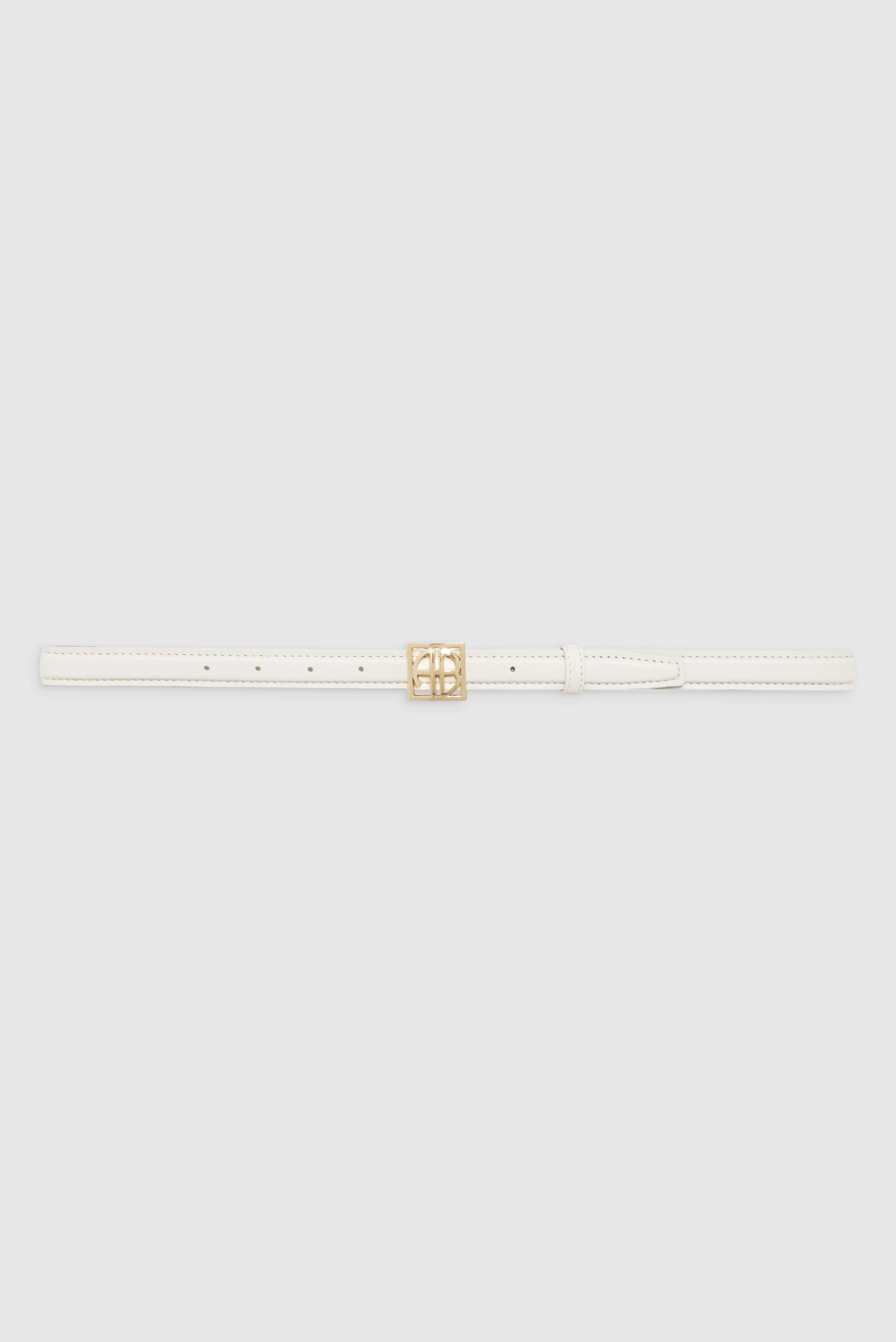 Monogram Belt - Bone And Gold