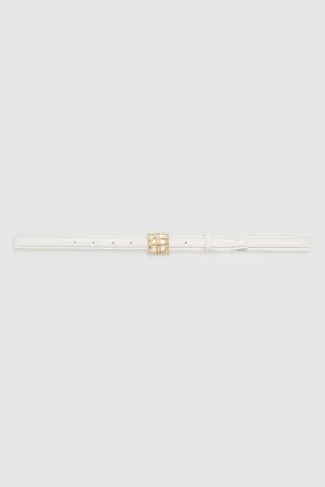 Monogram Belt - Bone And Gold