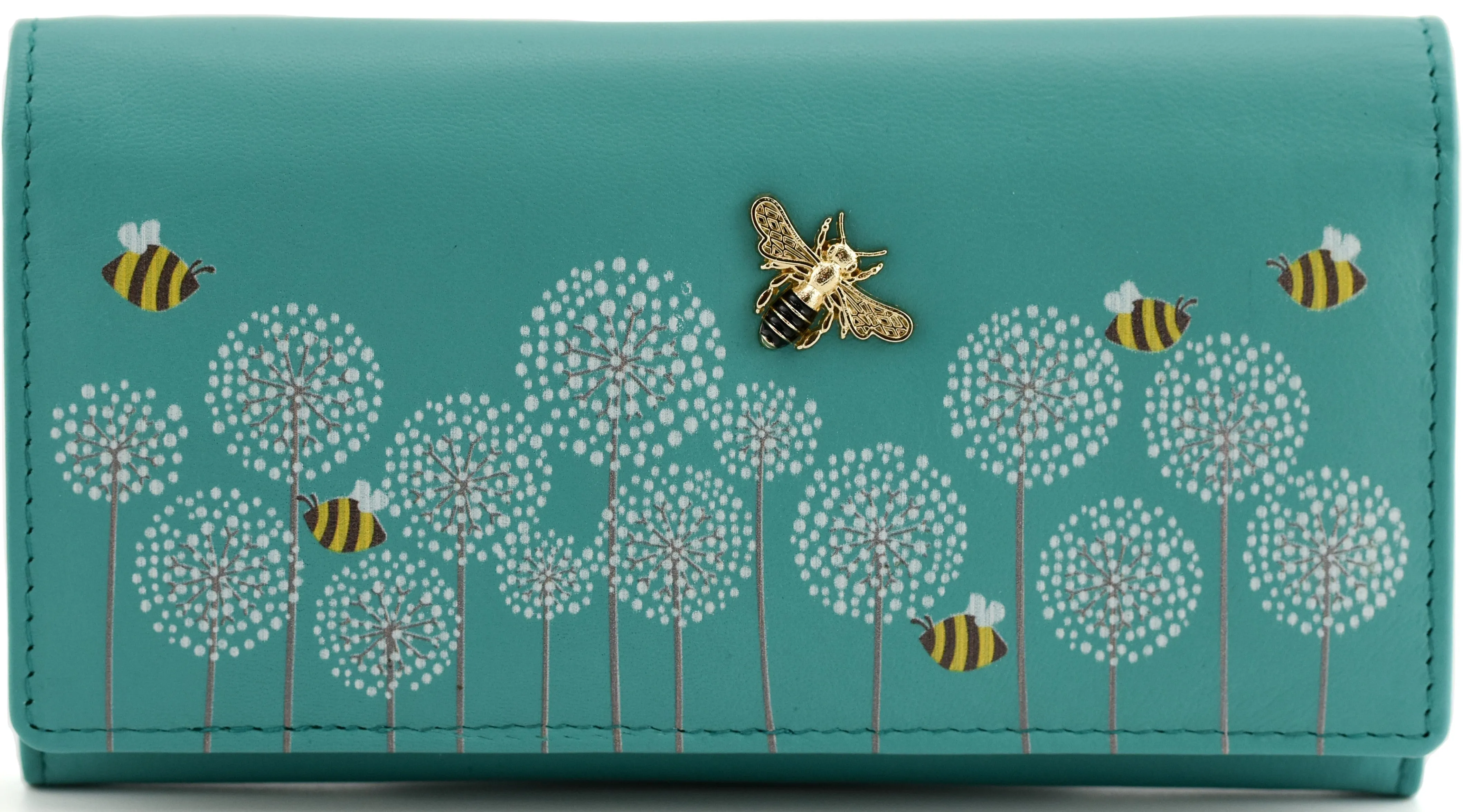 Moonflower Matinee Bee Purse Turquoise - Mala Leather