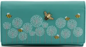 Moonflower Matinee Bee Purse Turquoise - Mala Leather