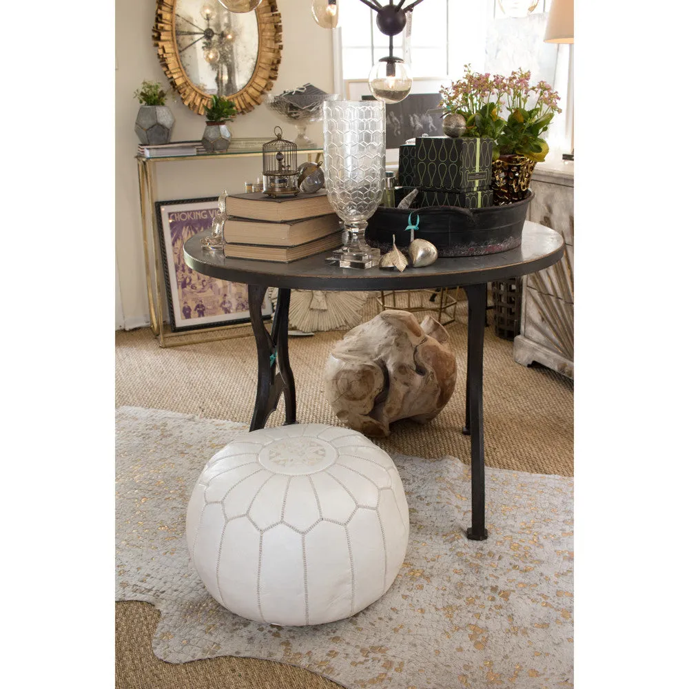 Moroccan Colorful Leather Poufs
