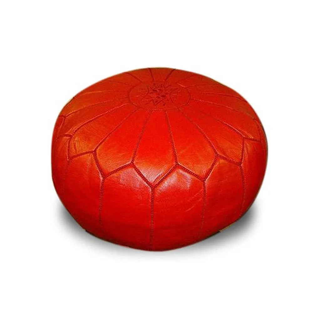 Moroccan Colorful Leather Poufs