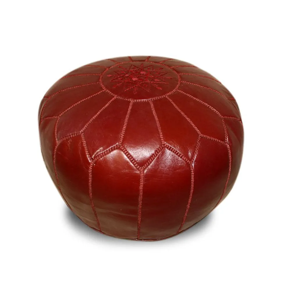 Moroccan Colorful Leather Poufs