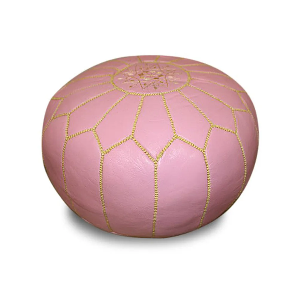 Moroccan Colorful Leather Poufs