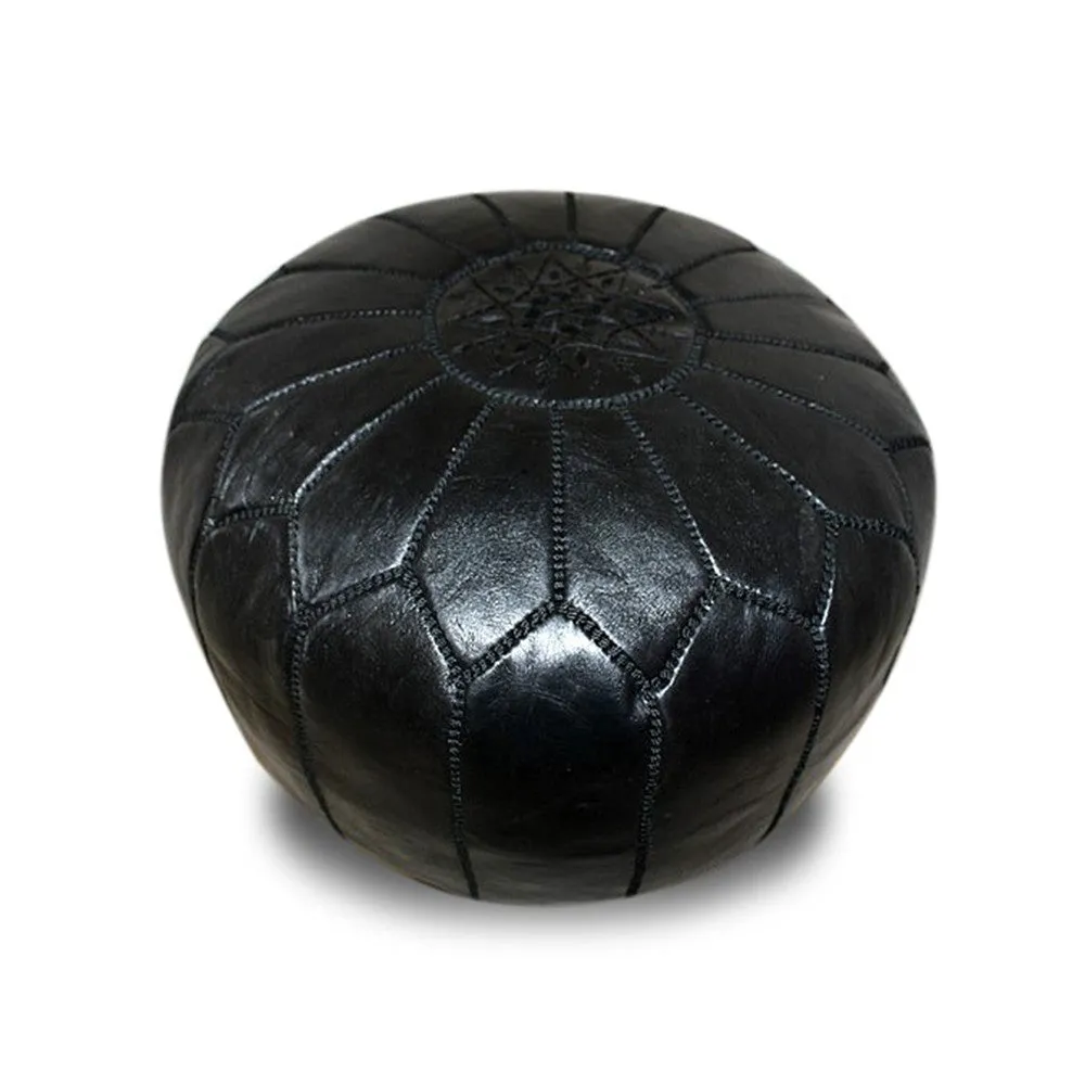 Moroccan Colorful Leather Poufs