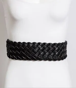 MULTI BRAIDED VEGAN LEATHER BELT