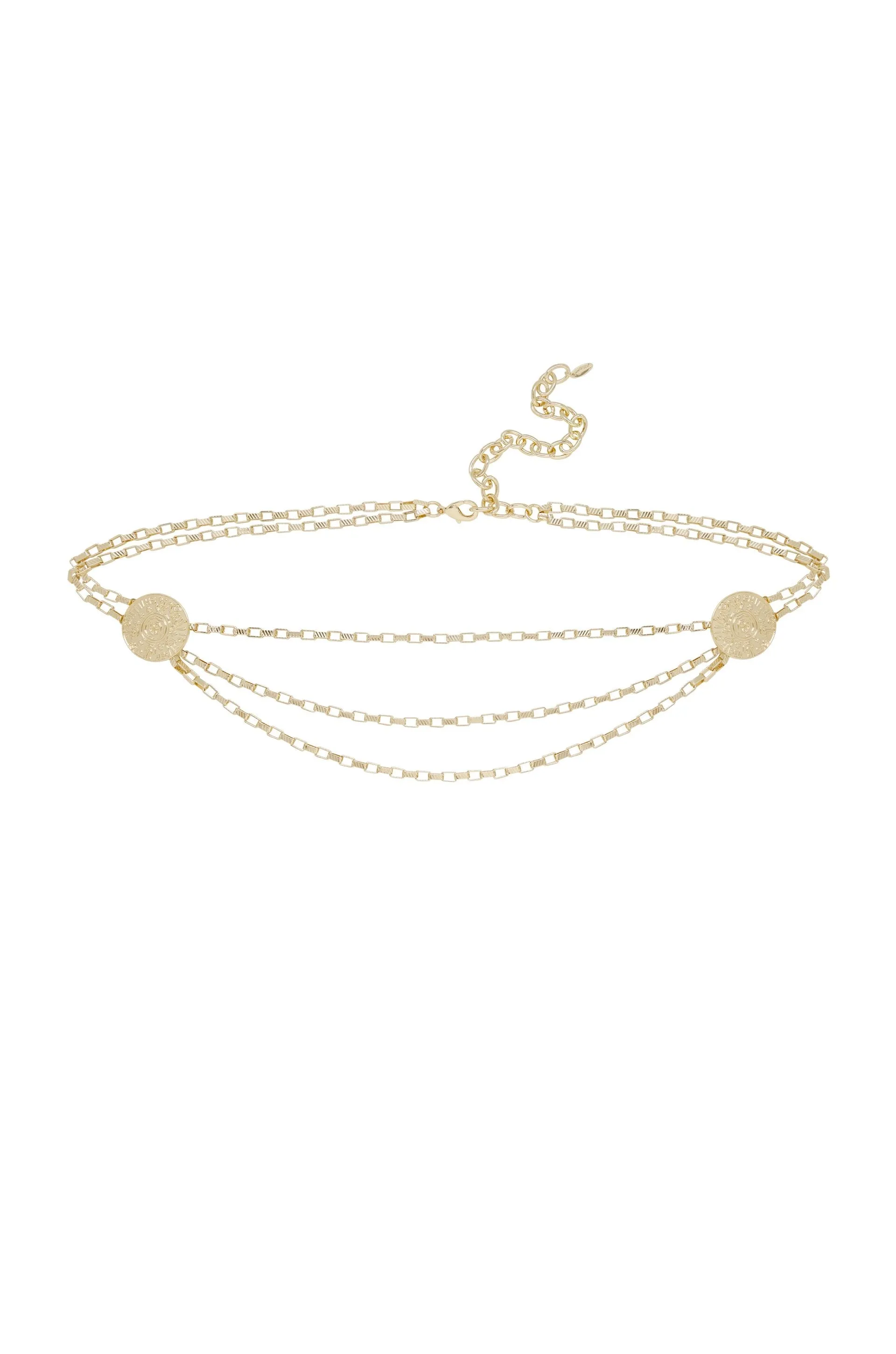 Multi-Chain Coin Dangle Belt in Gold