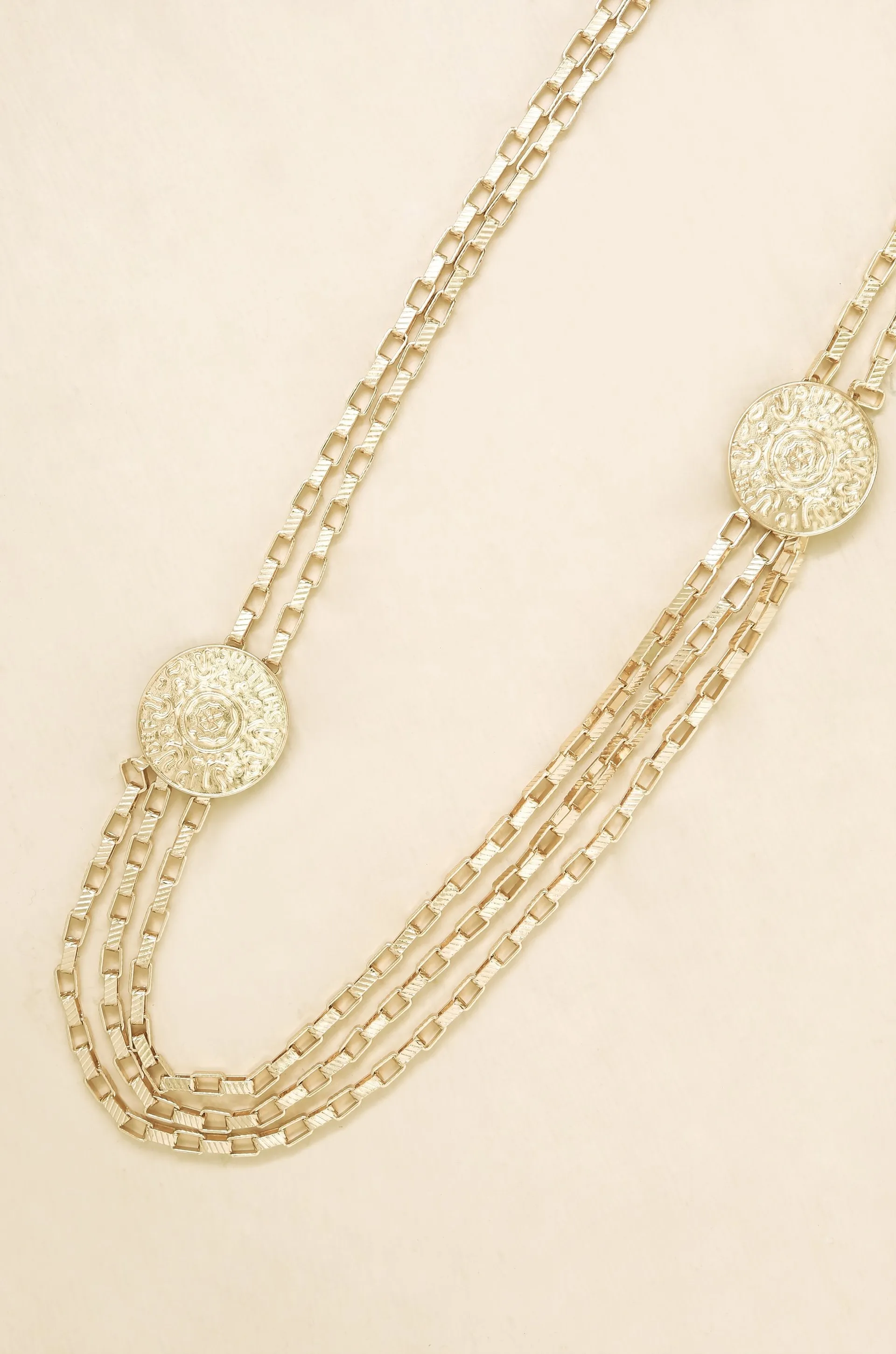 Multi-Chain Coin Dangle Belt in Gold