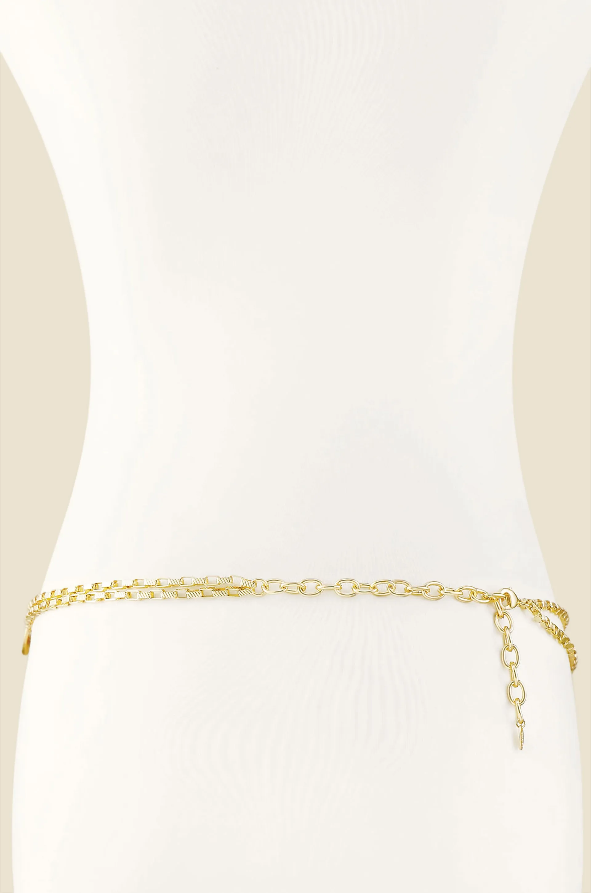Multi-Chain Coin Dangle Belt in Gold