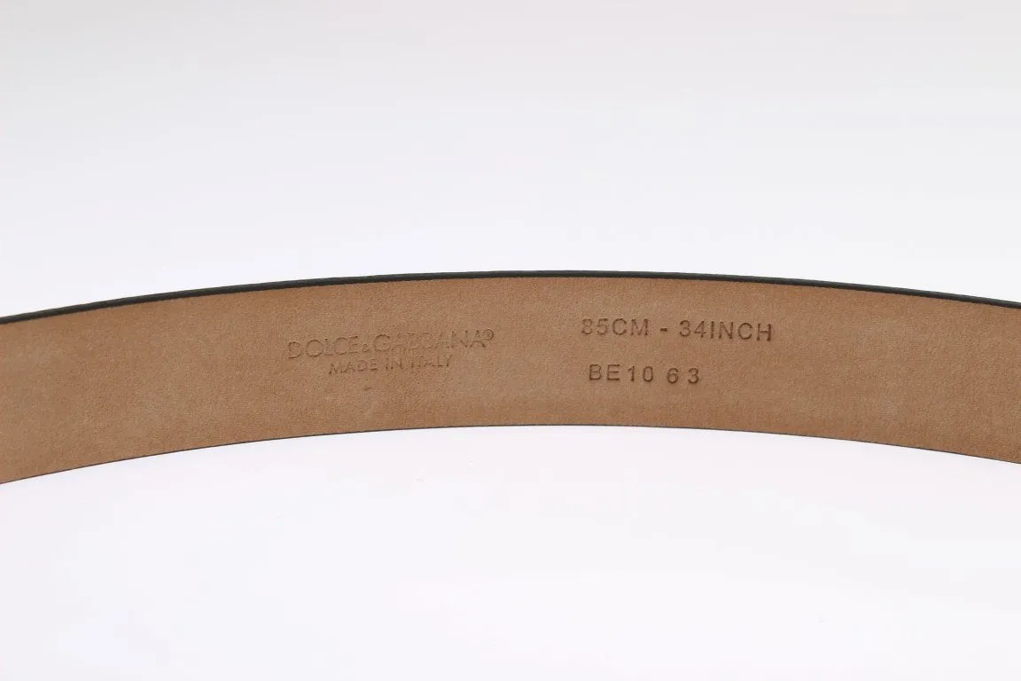 Multicolor Leather Floral Pattern Belt