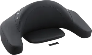Mustang 75332 Extended Arm Wrap-Around Backrest - Ultra Touring - Smooth - Chrome Studs