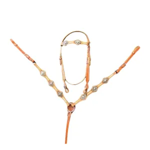 Navaho Pawnee Western Bridle & Breastplate Set