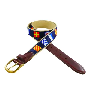 Navy Code Flags Custom Ribbon Belt