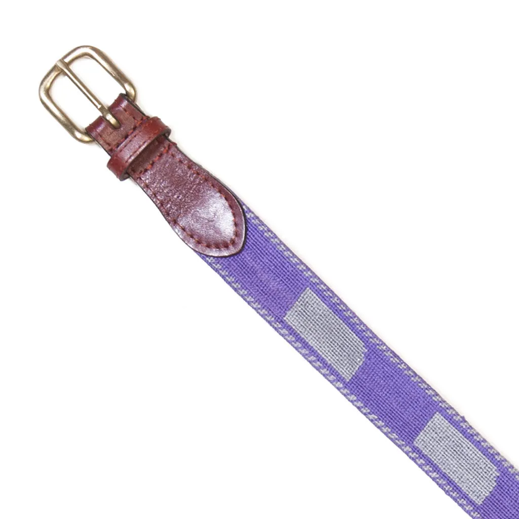 NEEDLEPOINT AND LEATHER BELT